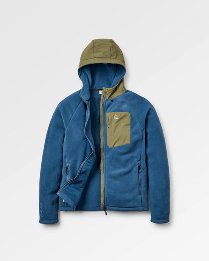 Sierrascape Men's Recycled Polartec® Fleece Hoodie - Dark Denim - Flatlay