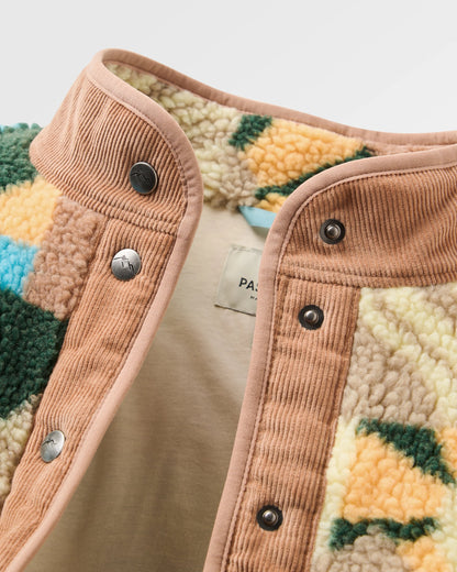Clover Recycled Sherpa Fleece - Sun Patch Simply Taupe - Flatlay