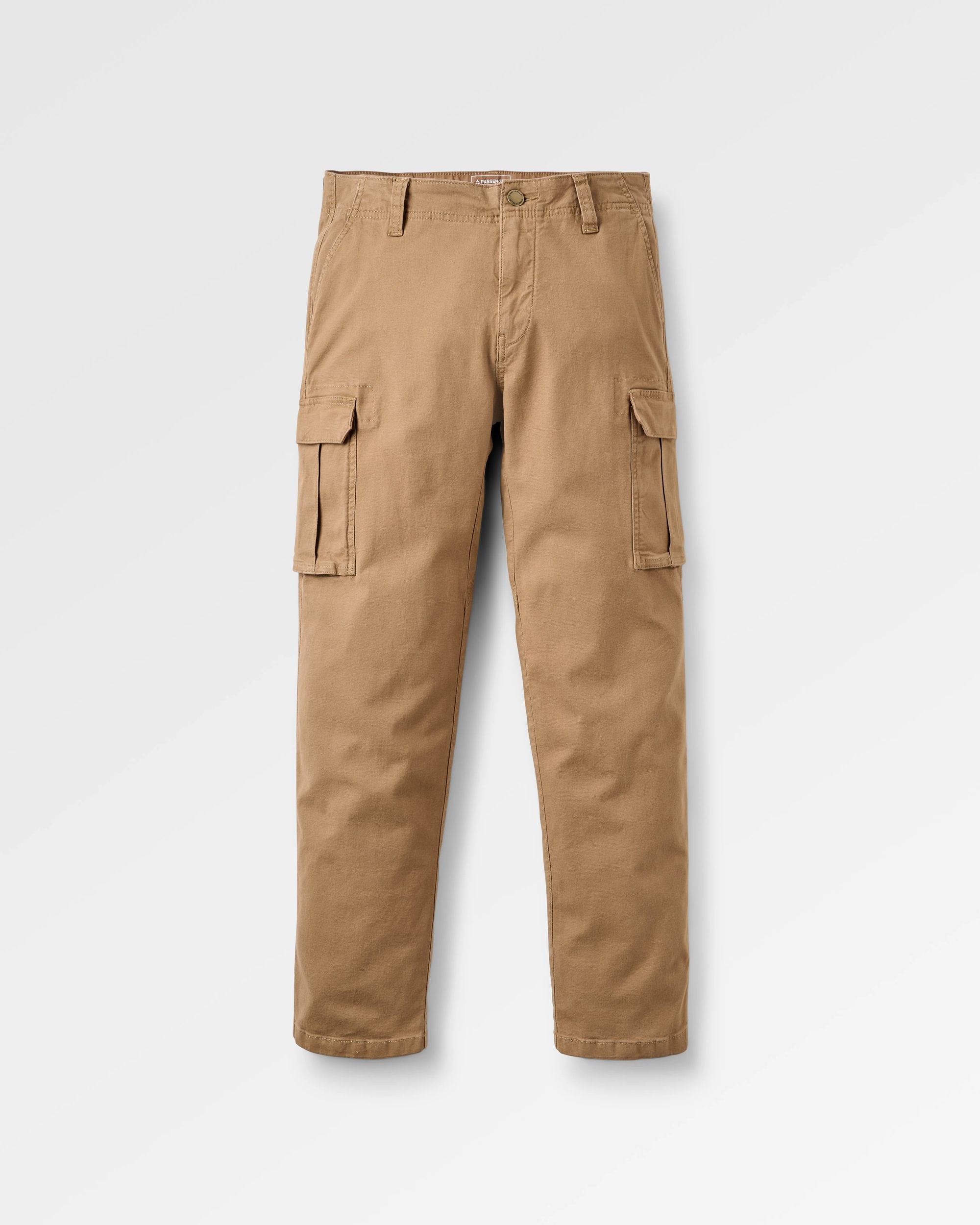 Lakeside Cargo Cotton Trouser - Caramel - Flatlay