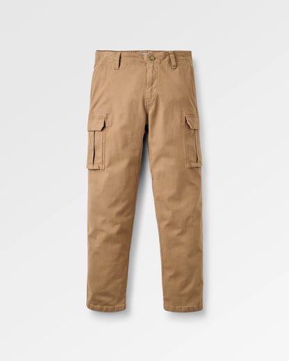 Lakeside Cargo Cotton Trouser - Caramel - Flatlay