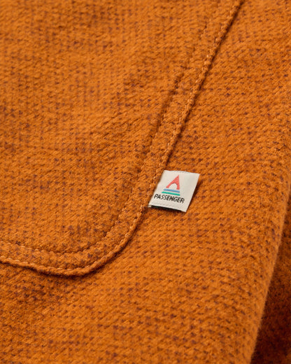 Backcountry Flannel Shirt - Retro Orange - Flatlay