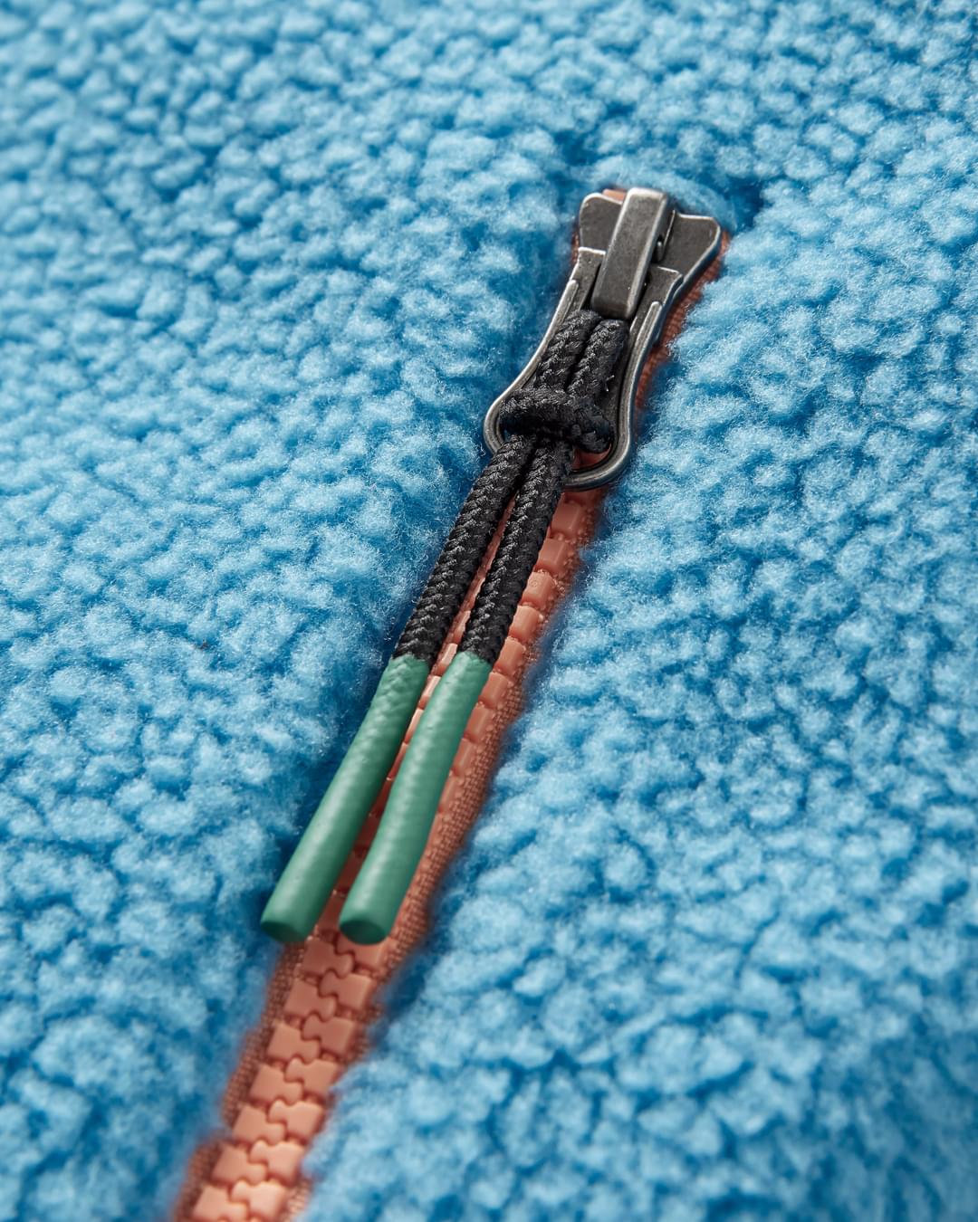 Maine 1/2 Zip Recycled Sherpa Fleece - Atlantic Blue - Flatlay