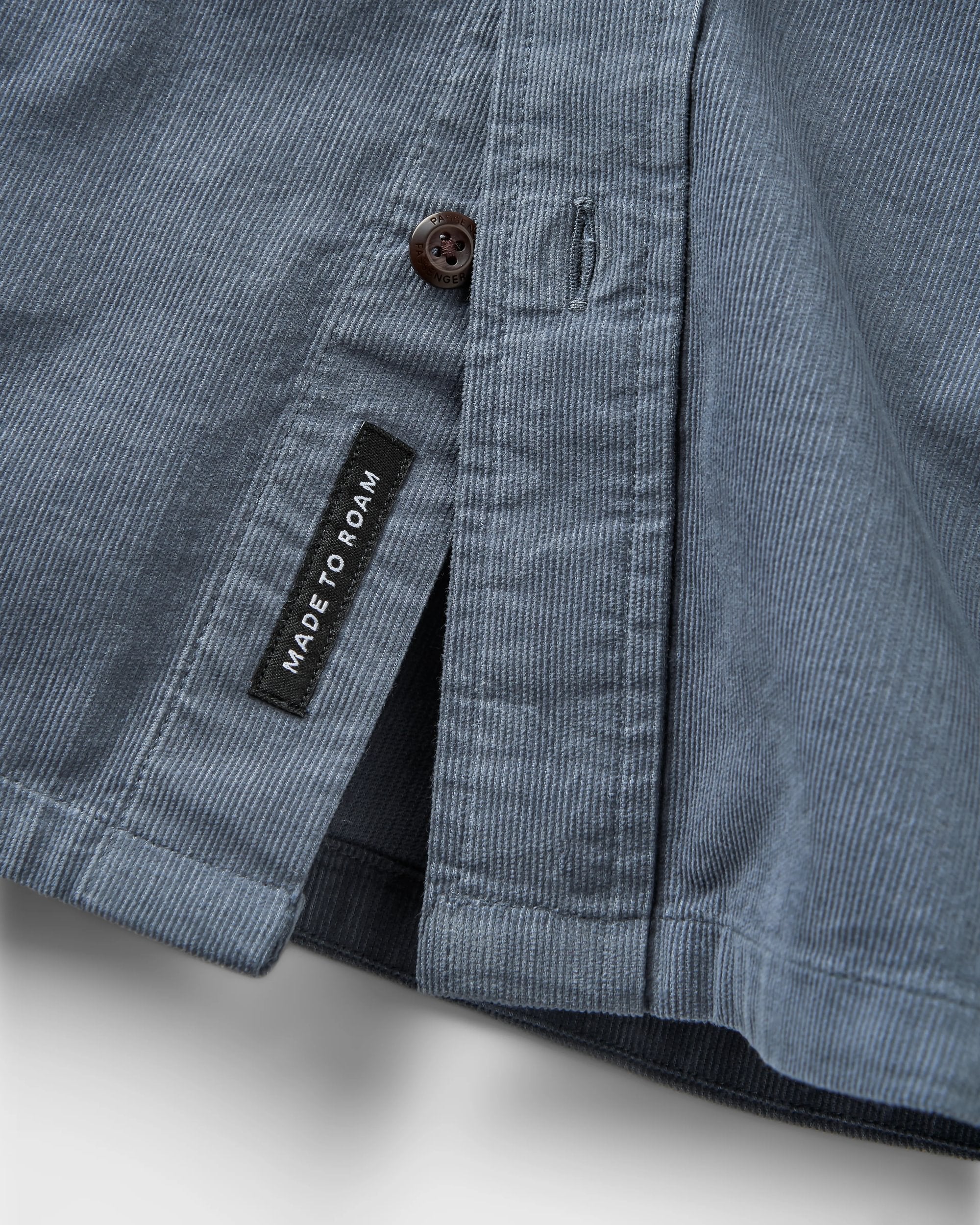 Backcountry Cord Light Shirt - Storm Grey - Flatlay