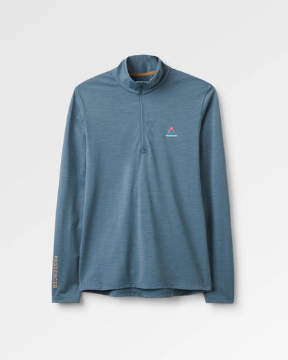 Snowscape Women's Merino Base Layer Top - Storm Grey - Flatlay