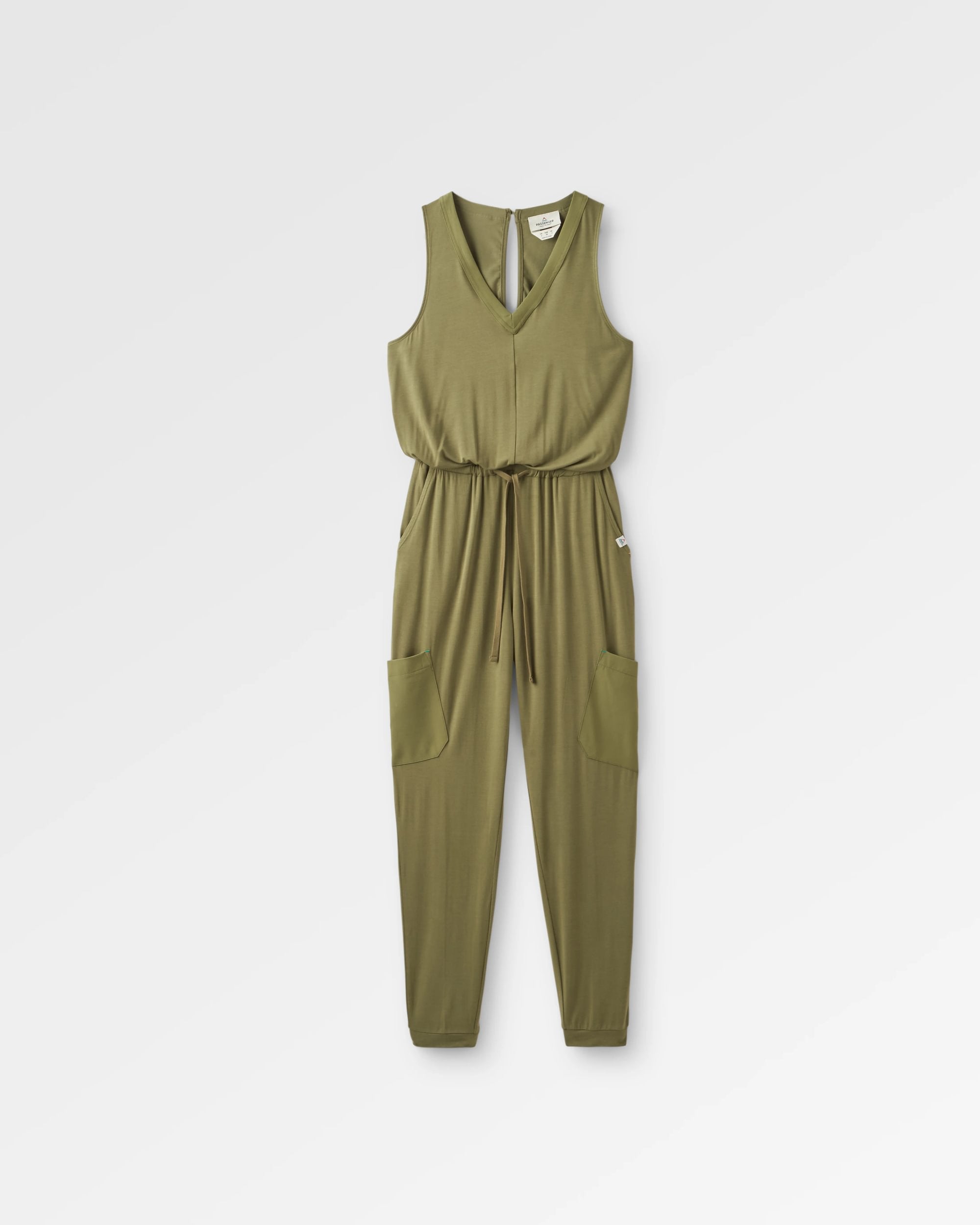 Aria Jumpsuit - Khaki - Flatlay