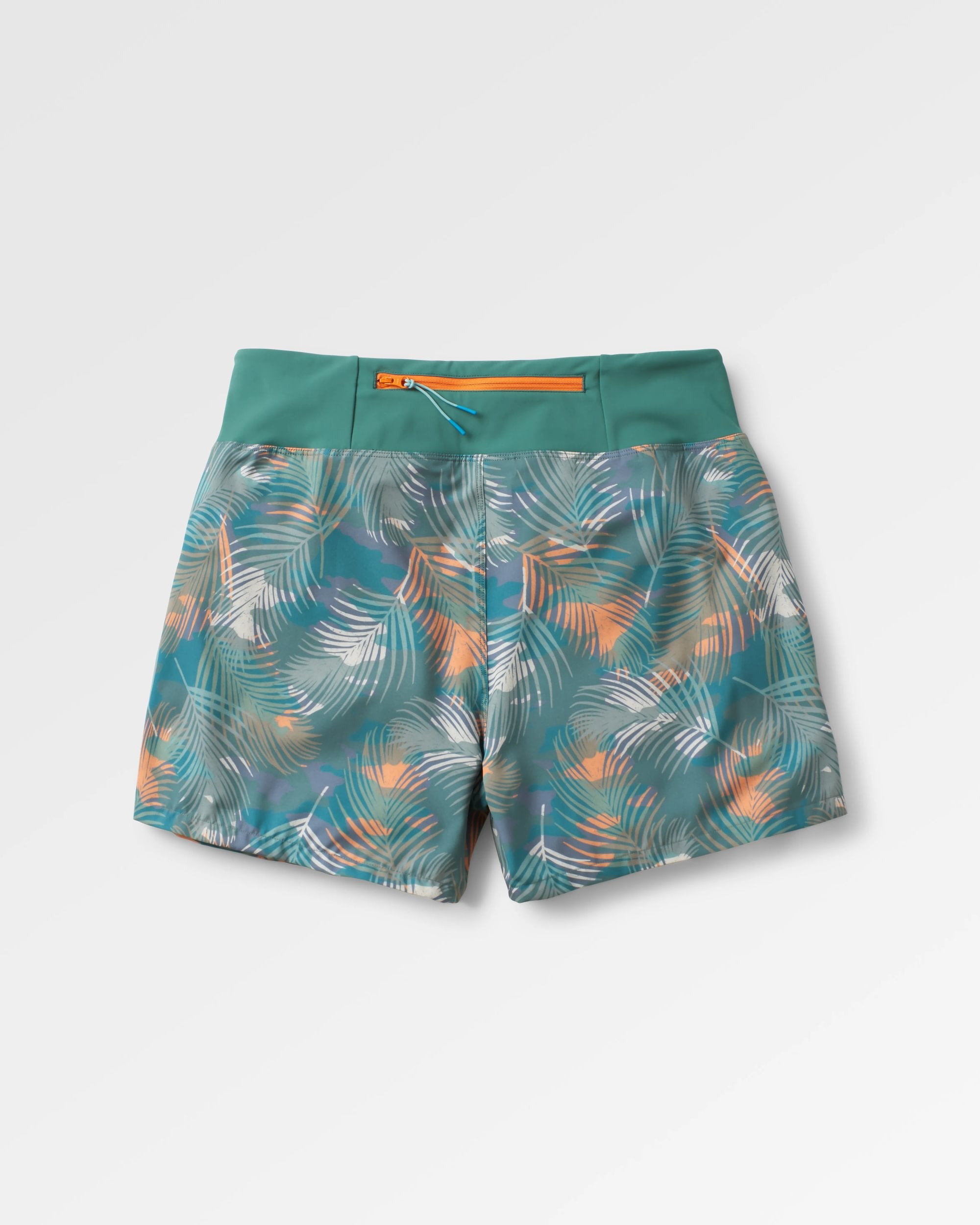 Roundtrip Recycled All Purpose Trail Short - Palm Camo Deep Sea - Flatlay