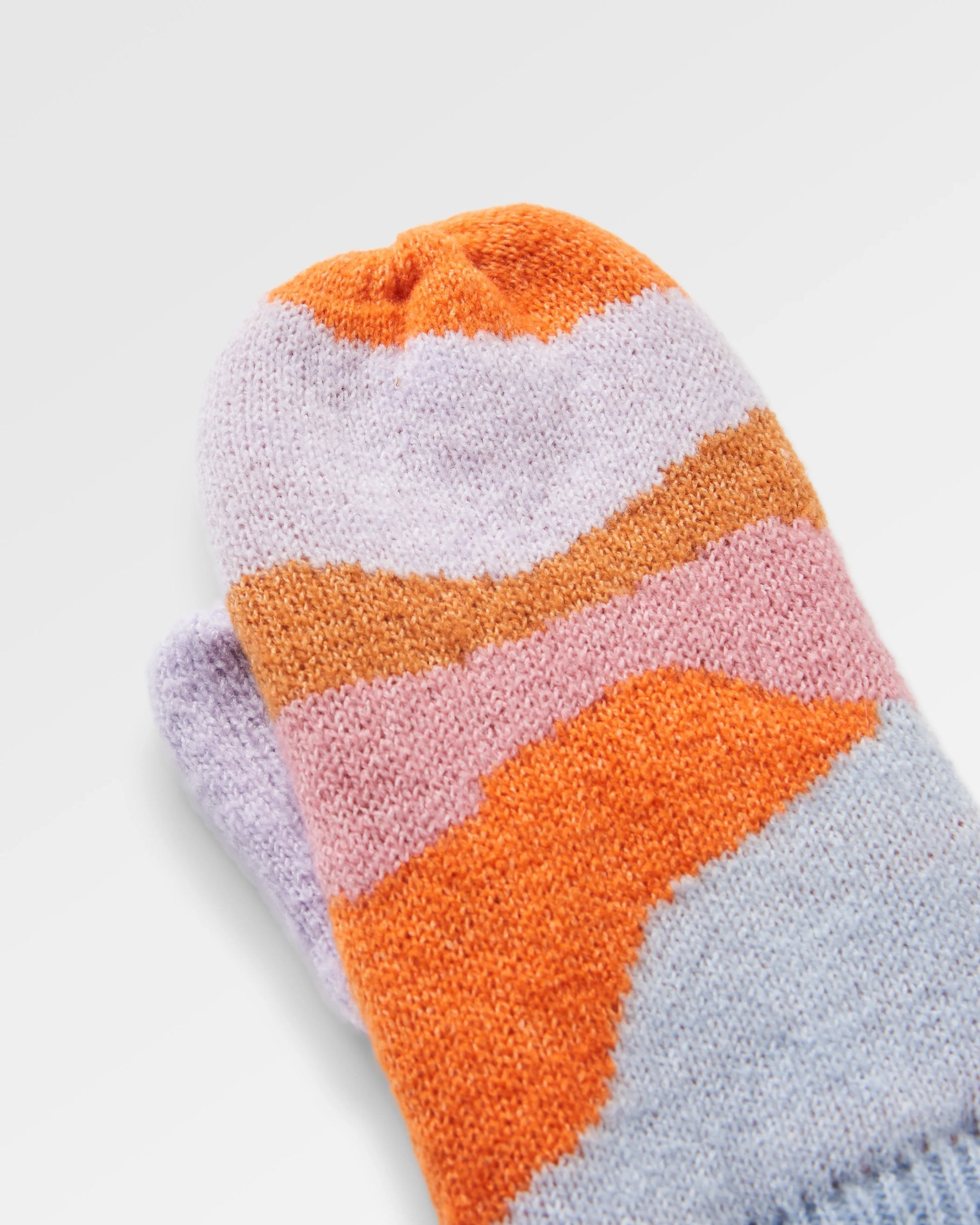 Scenic Recycled Fleece Lined Mittens - Scenic Sunrise Orange - Flatlay