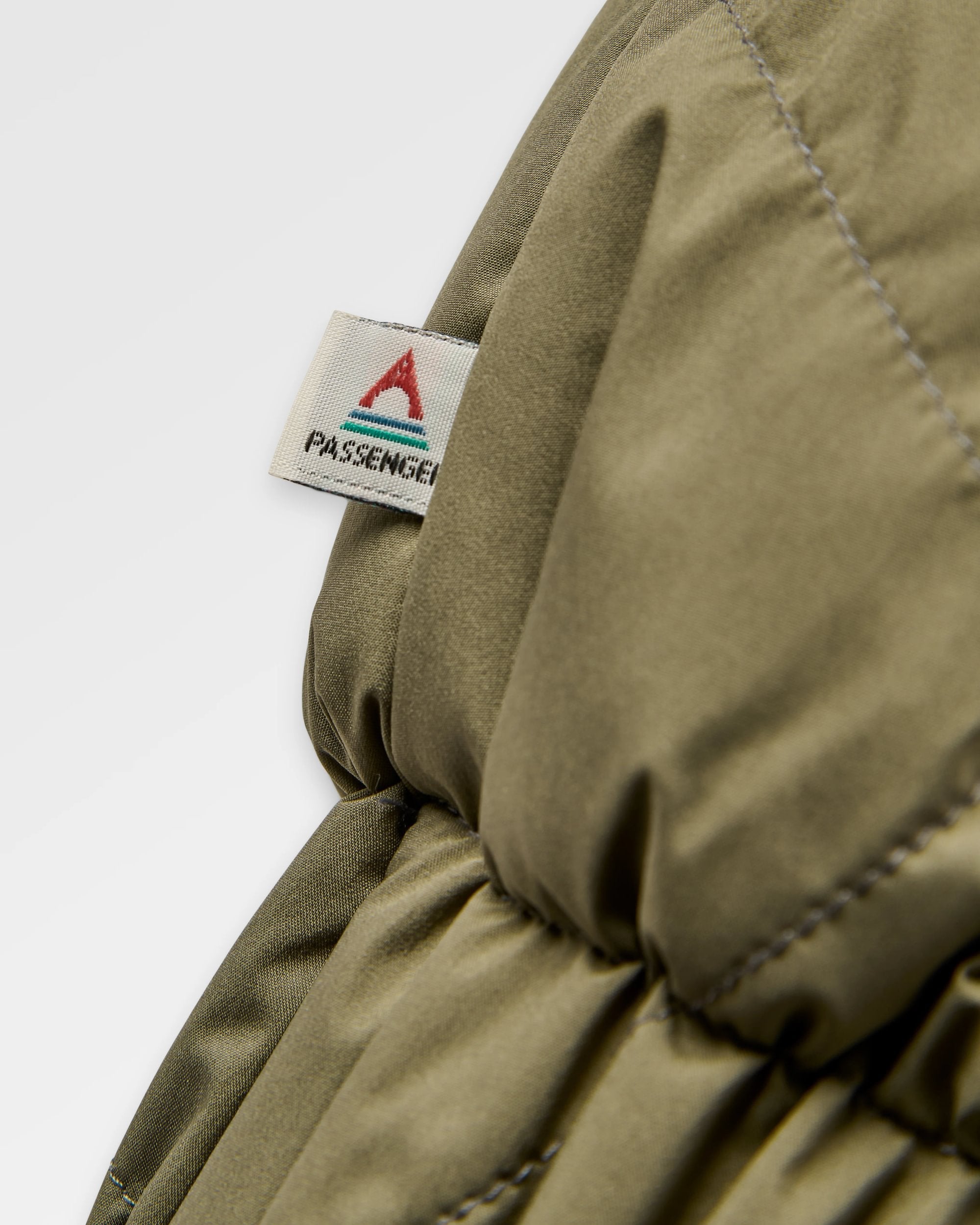 Lucia Sherpa Lined Bomber Jacket - Dusty Olive - Flatlay