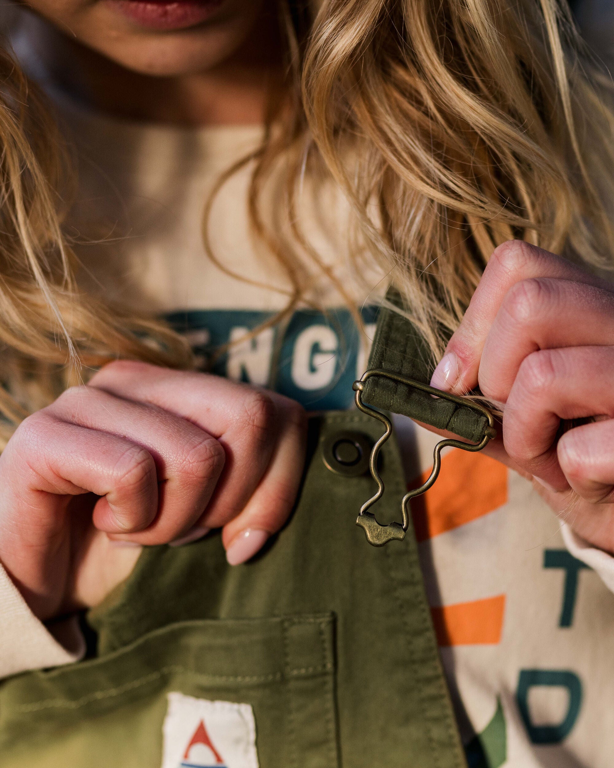 Roamist Organic Cotton Dungarees - Khaki - Lifestyle