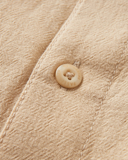Arica Textured Organic Cotton Shirt - Stone - Flatlay
