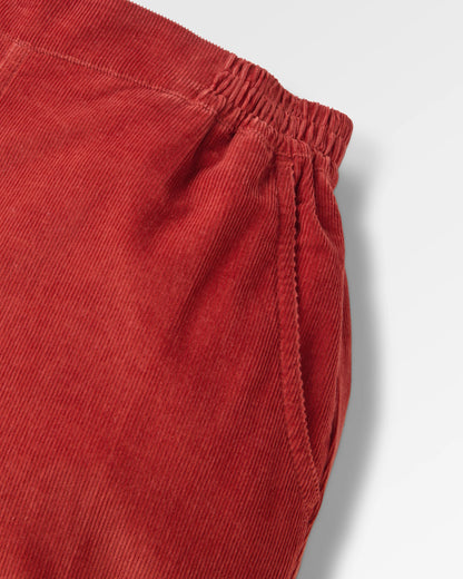 Someday Organic Corduroy Trouser - Red Ochre - Flatlay