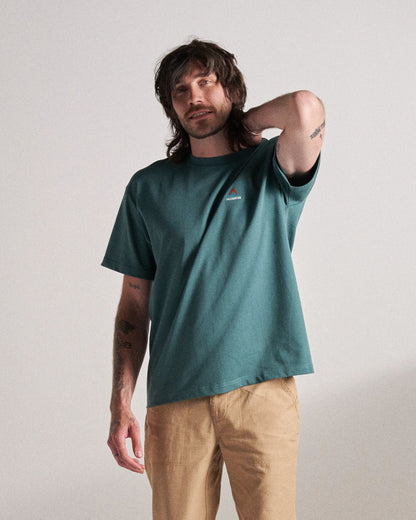Vita Organic Relaxed Fit T-Shirt - Deep Ocean - Studio Model