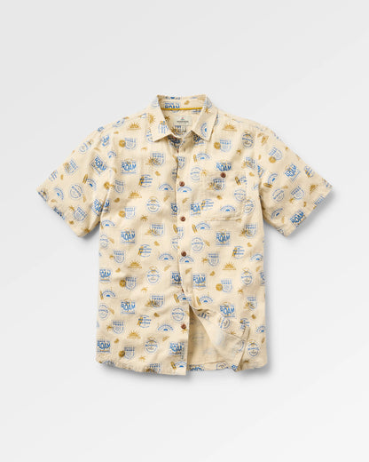 Chill Textured Short Sleeve Shirt - Badge Birch - Flatlay