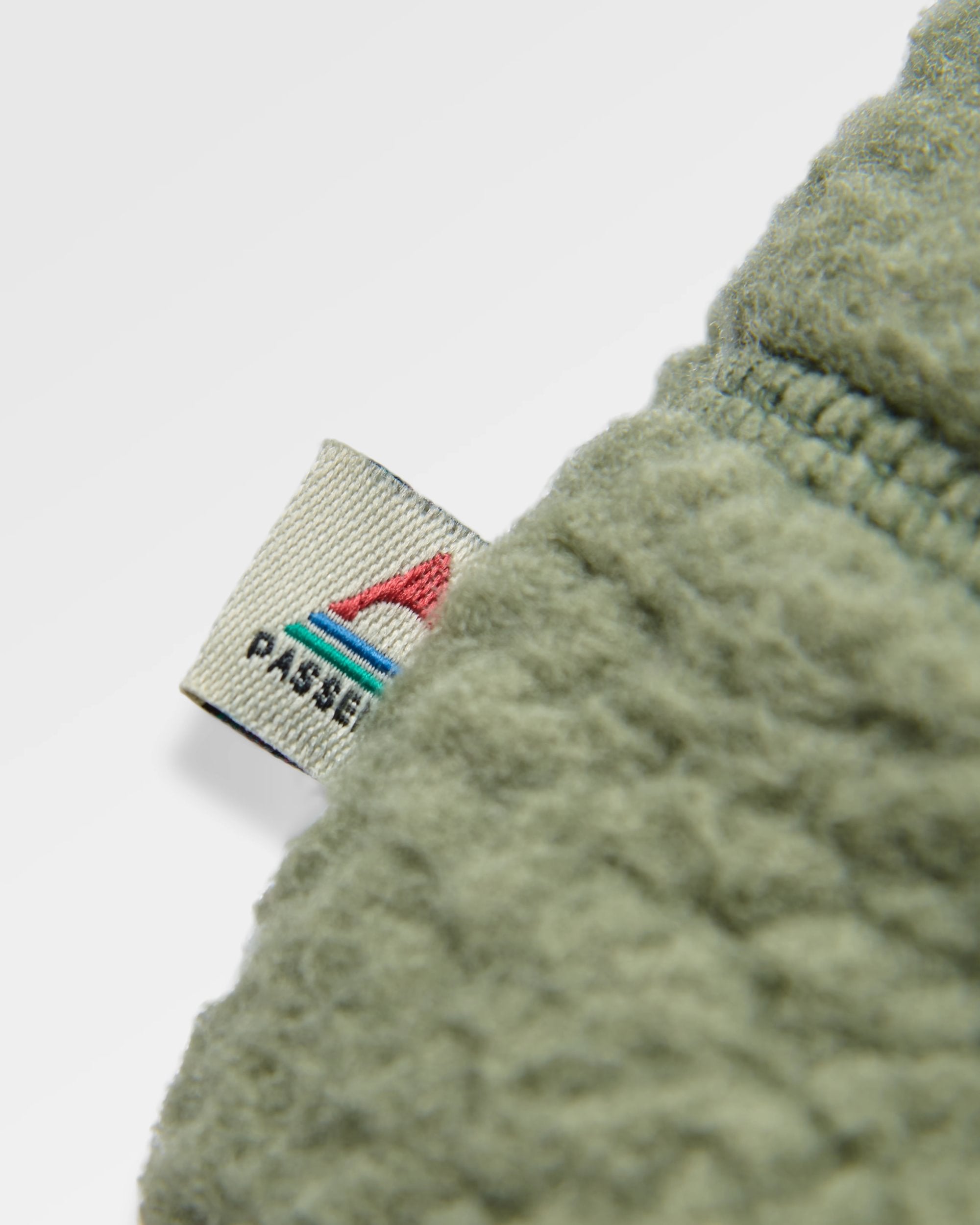 Home Sherpa Fleece - Dusty Olive/White Sand - Flatlay