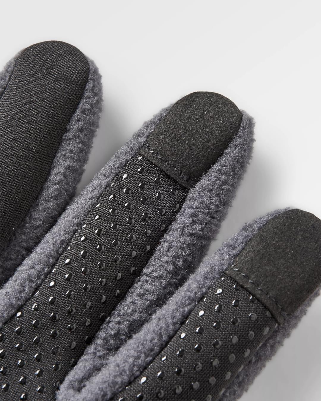 Daytrip Recycled Polar Fleece Touch Screen Gloves - Charcoal - Flatlay