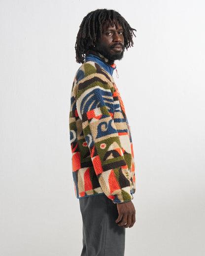Offroad Sherpa 1/2 Zip Fleece - Lost On Purpose Khaki - Studio Model