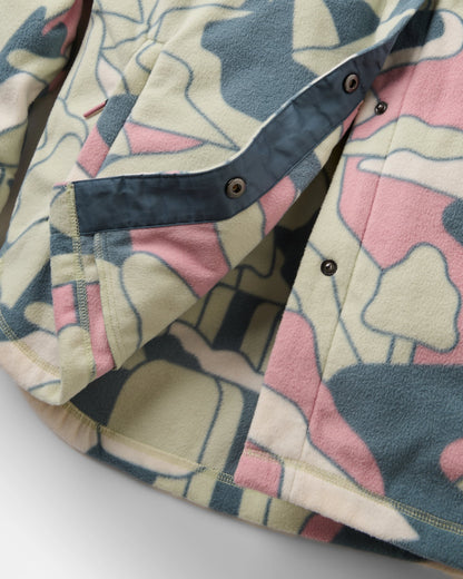 East Polar Fleece Shirt - Slower Rhythms Stormy Blue - Flatlay