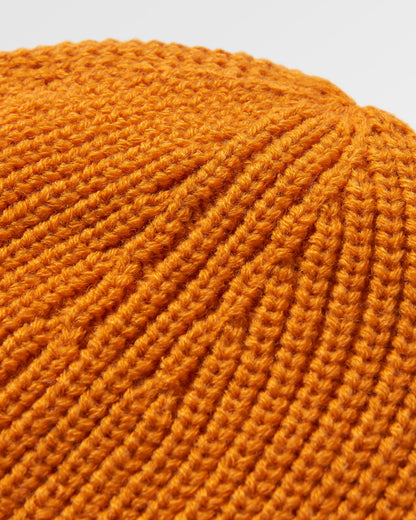 Compass Recycled Beanie - Sunrise Orange - Flatlay
