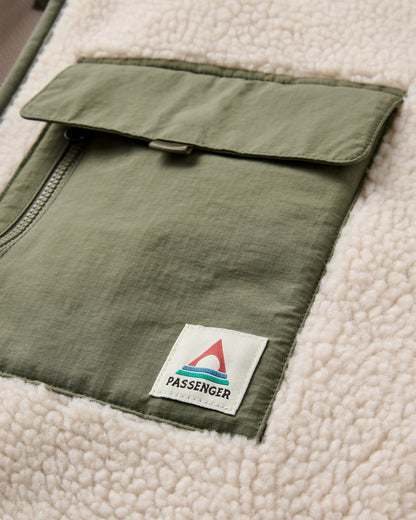 Valiant Deep Pile Fleece - Off White - Flatlay