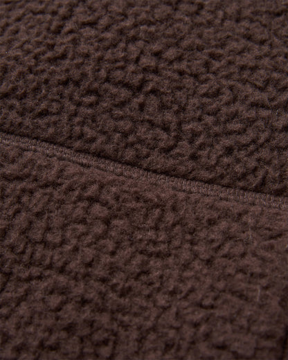 Fairbanks Full Zip Recycled Sherpa Fleece - Espresso - Flatlay