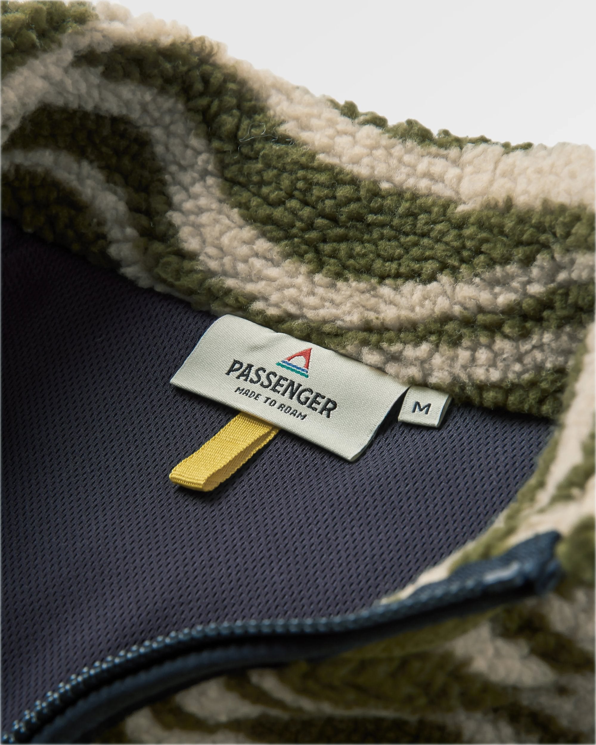 Trekker Recycled Deep-Pile Sherpa Fleece - Strata Khaki - Flatlay