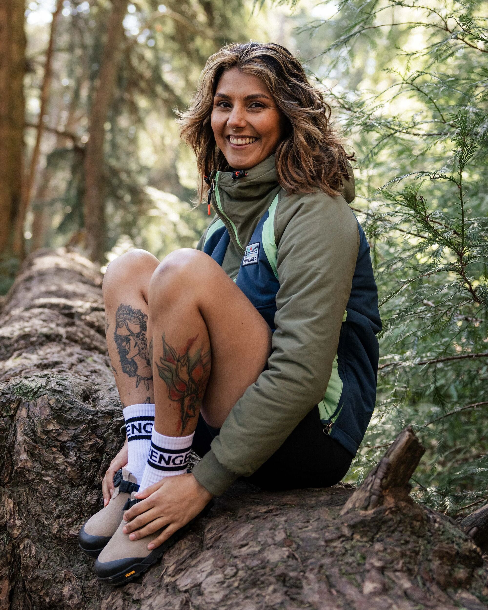 Ocean Insulated Anorak - Dark Denim/ Dusty Olive - Lifestyle