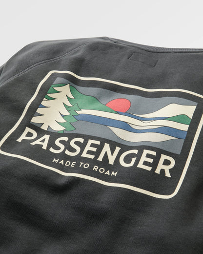 Roamer Men's Recycled Cotton Sweatshirt - Black - Flatlay