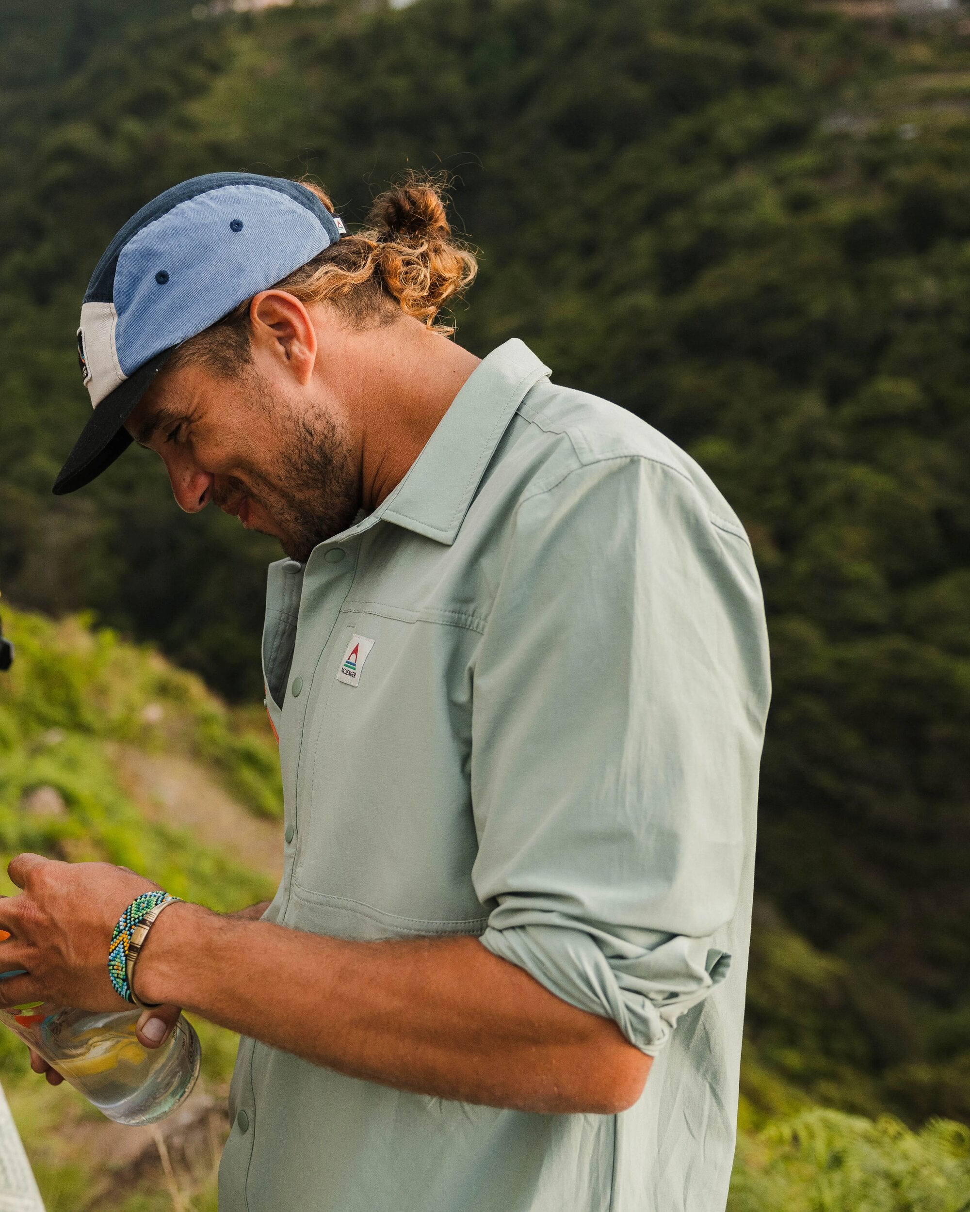 Traveller Stretch Shirt - Pistachio - Lifestyle