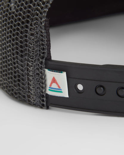 Roamer 7 Panel Organic Cotton Trucker Cap - Wine - Flatlay