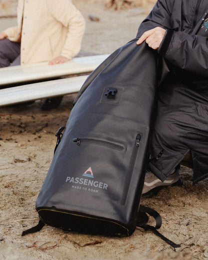 Tide 25L Recycled Dry Bag Backpack - Black - Lifestyle