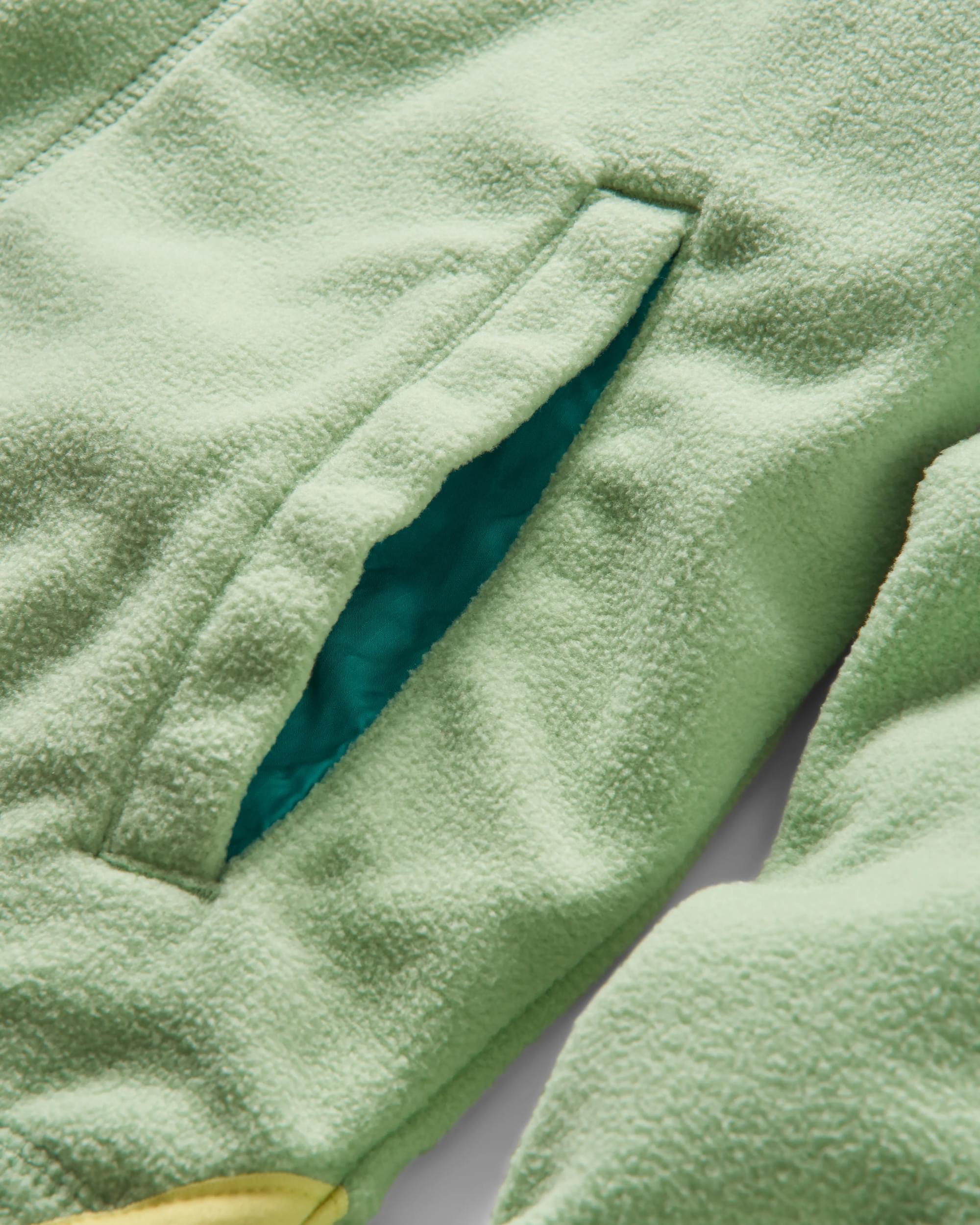 Sorrel Recycled Polar Fleece - Green Fig - Flatlay