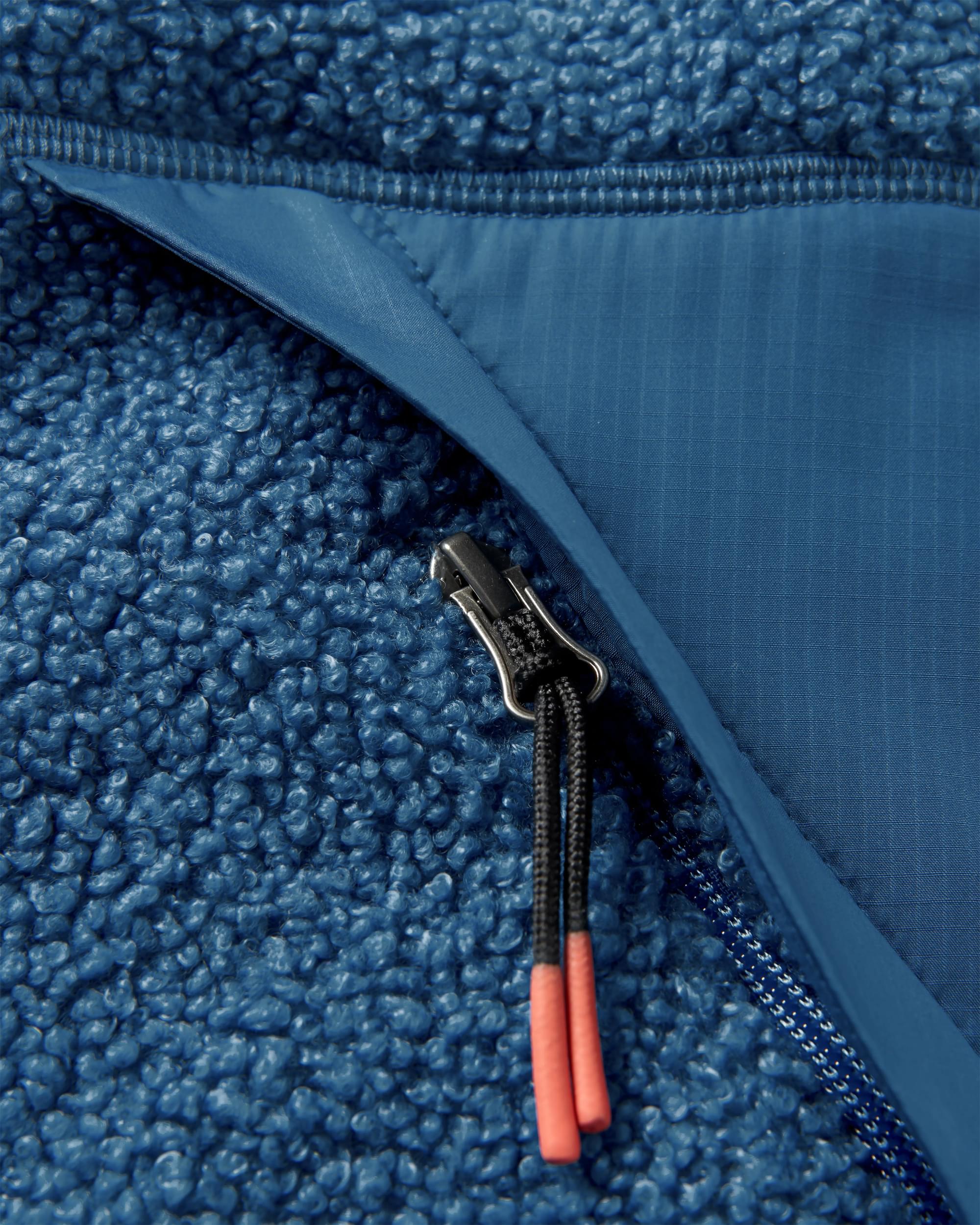 Muse Recycled Polar-Lined Sherpa Fleece - Blue Steel - Flatlay