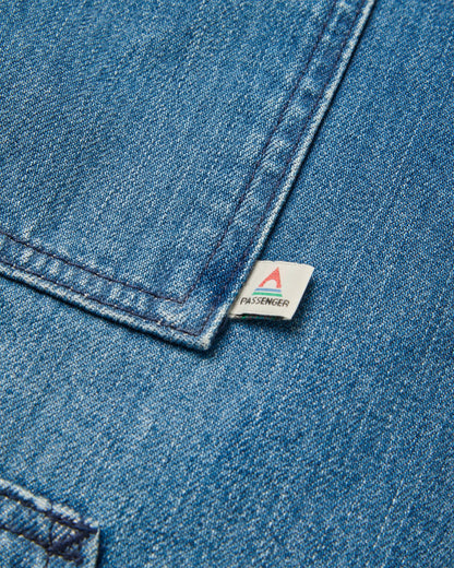 Vantage Lined Denim Jacket - Mid Wash Denim  - Flatlay