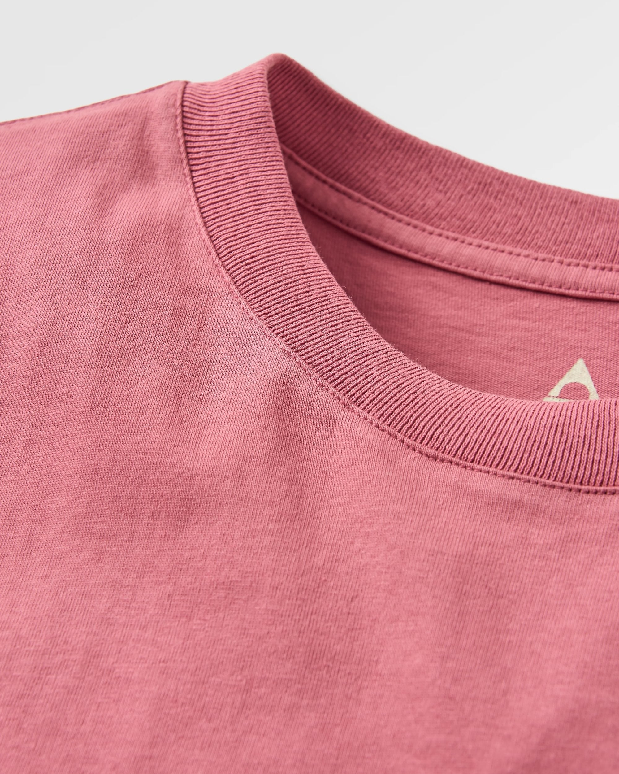 Heritage Organic Relaxed Fit T-Shirt - Mauve Dusk - Flatlay