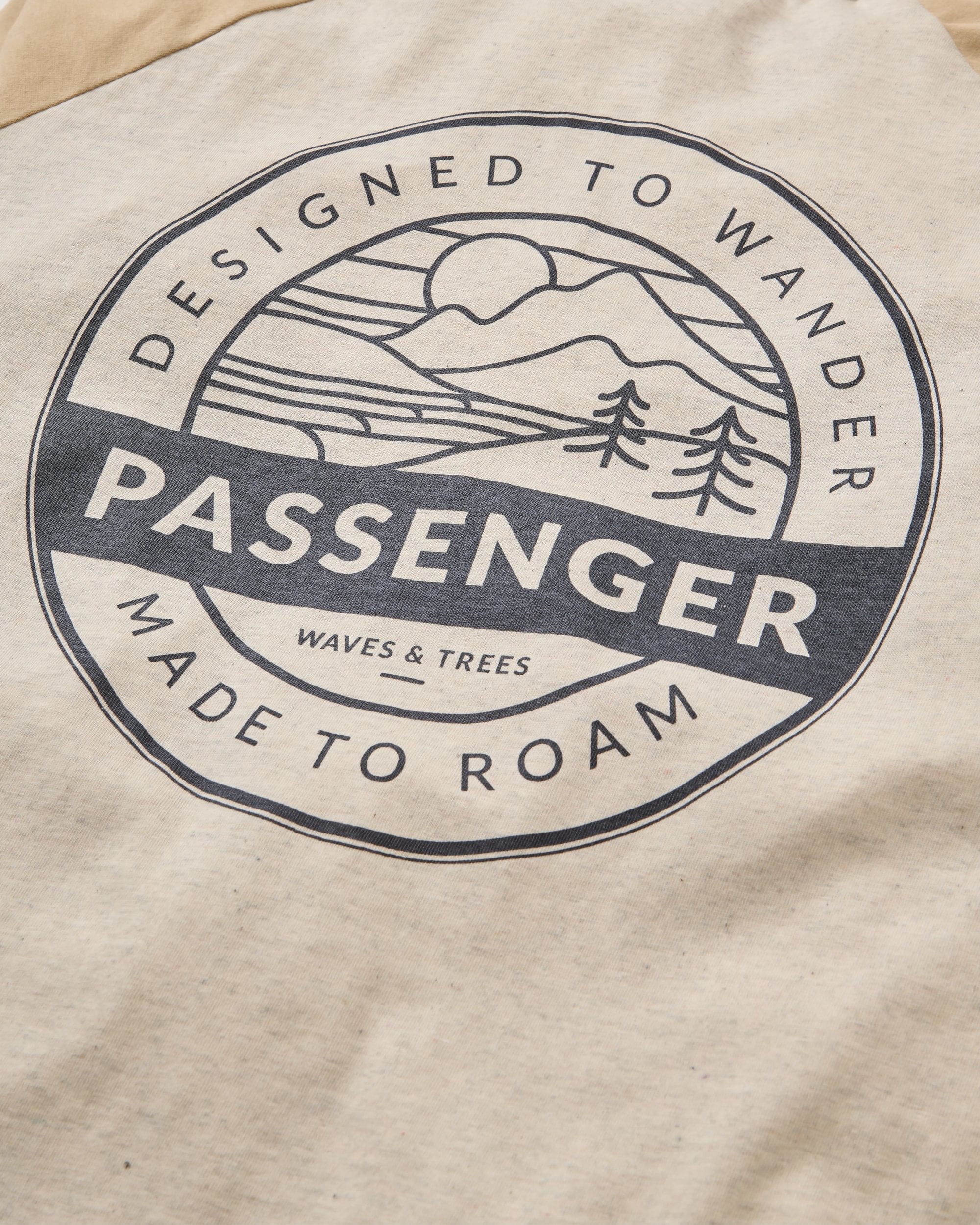 Odyssey Recycled Cotton Raglan T-Shirt - Milky Marl - Flatlay