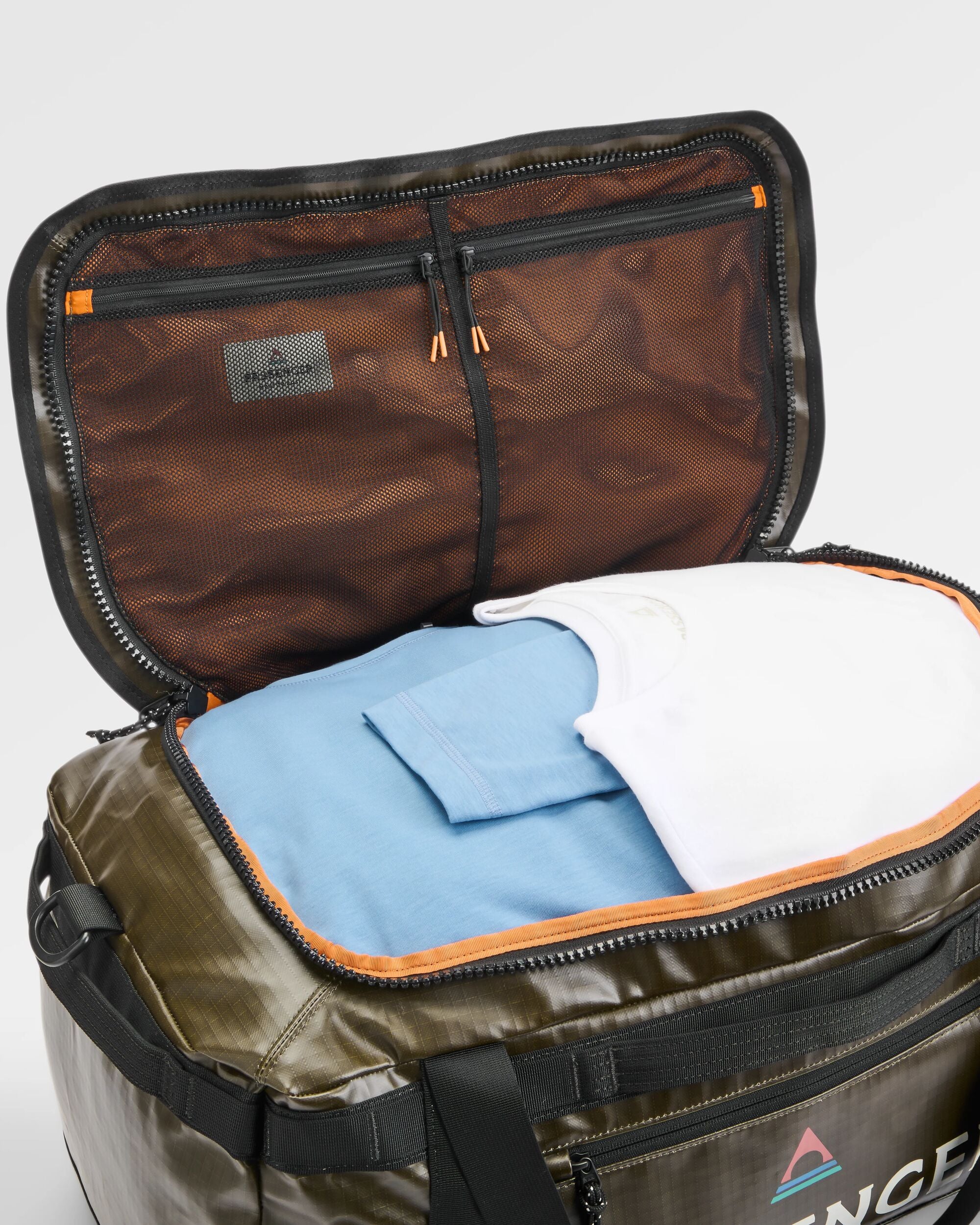 Roamer Recycled 60L Duffel Bag - Khaki - Flatlay