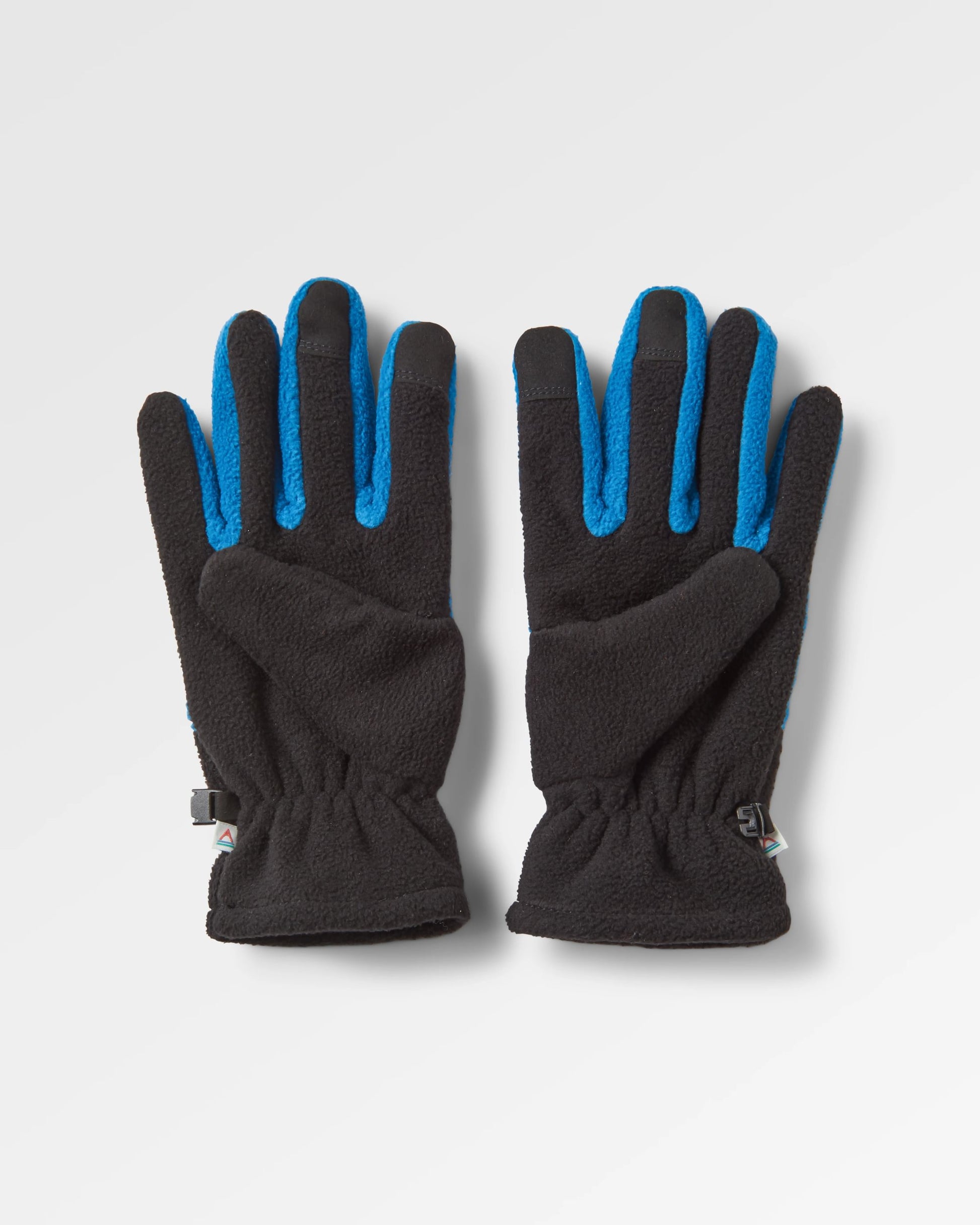 Daytrip Recycled Polar Fleece Touch Screen Gloves - Black/Tidal Blue