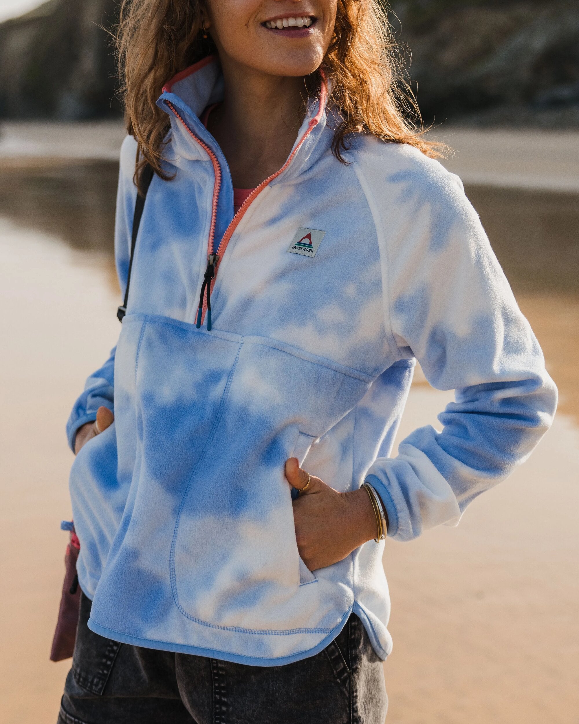 Sorrel Recycled Polar Fleece - Tie Dye Cornflower - Lifestyle