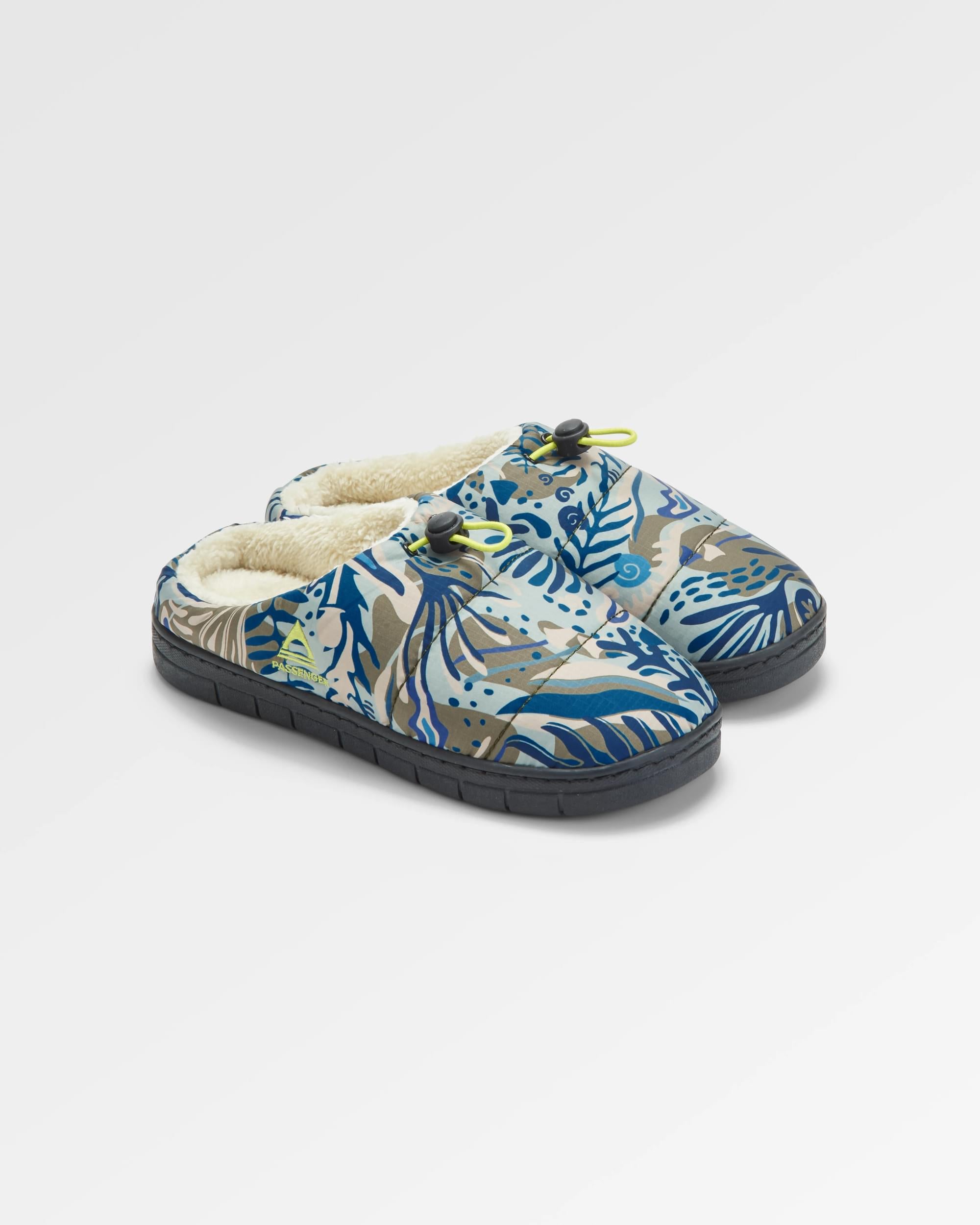 Step Out Slipper - Abstract Seaweed Pistachio - Flatlay