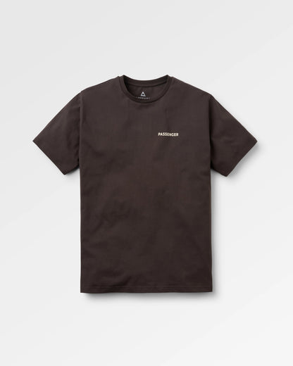 Cutout Organic Cotton T-Shirt - Espresso - Flatlay