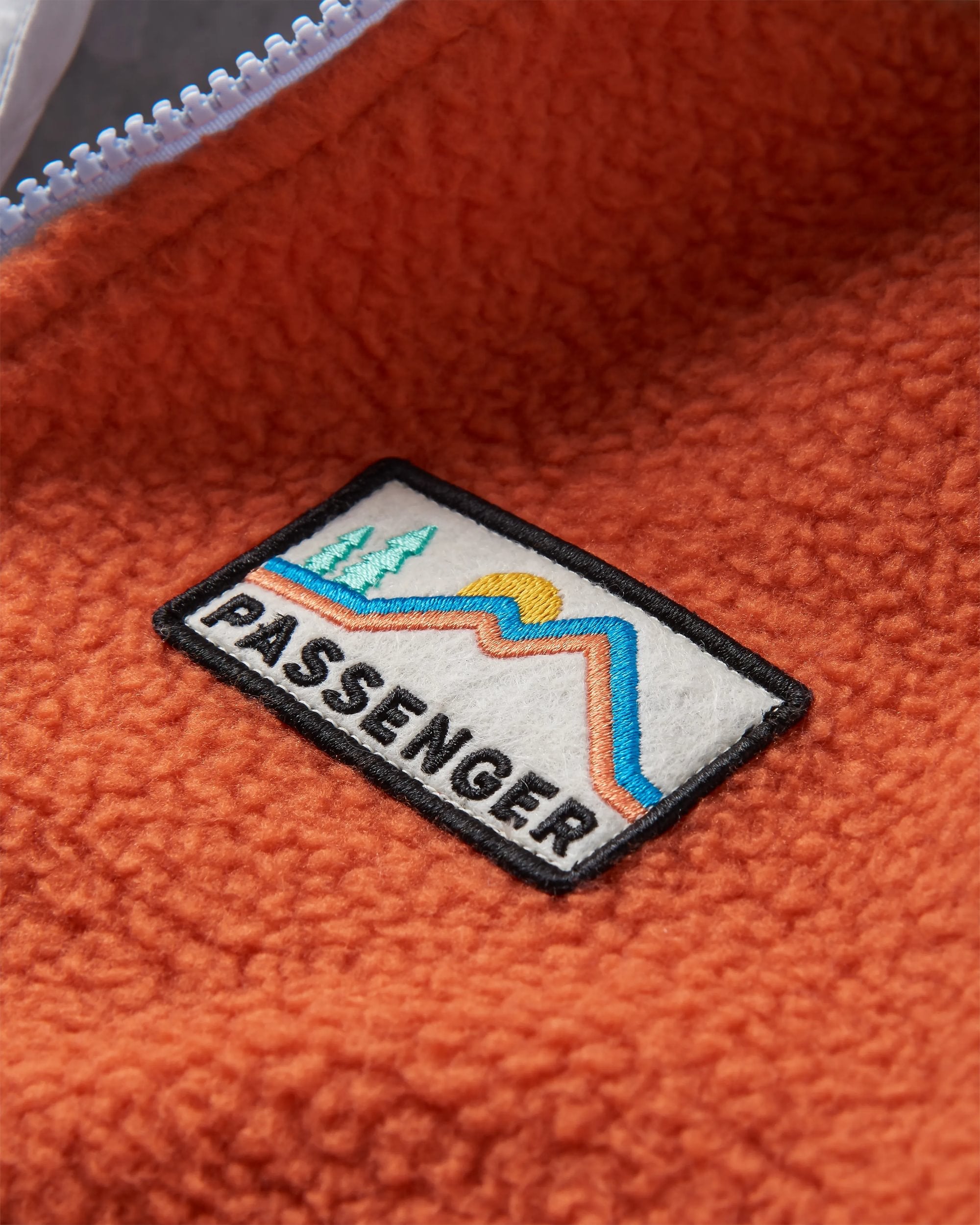 Maine 1/2 Zip Recycled Sherpa Fleece - Blue Steel - Flatlay