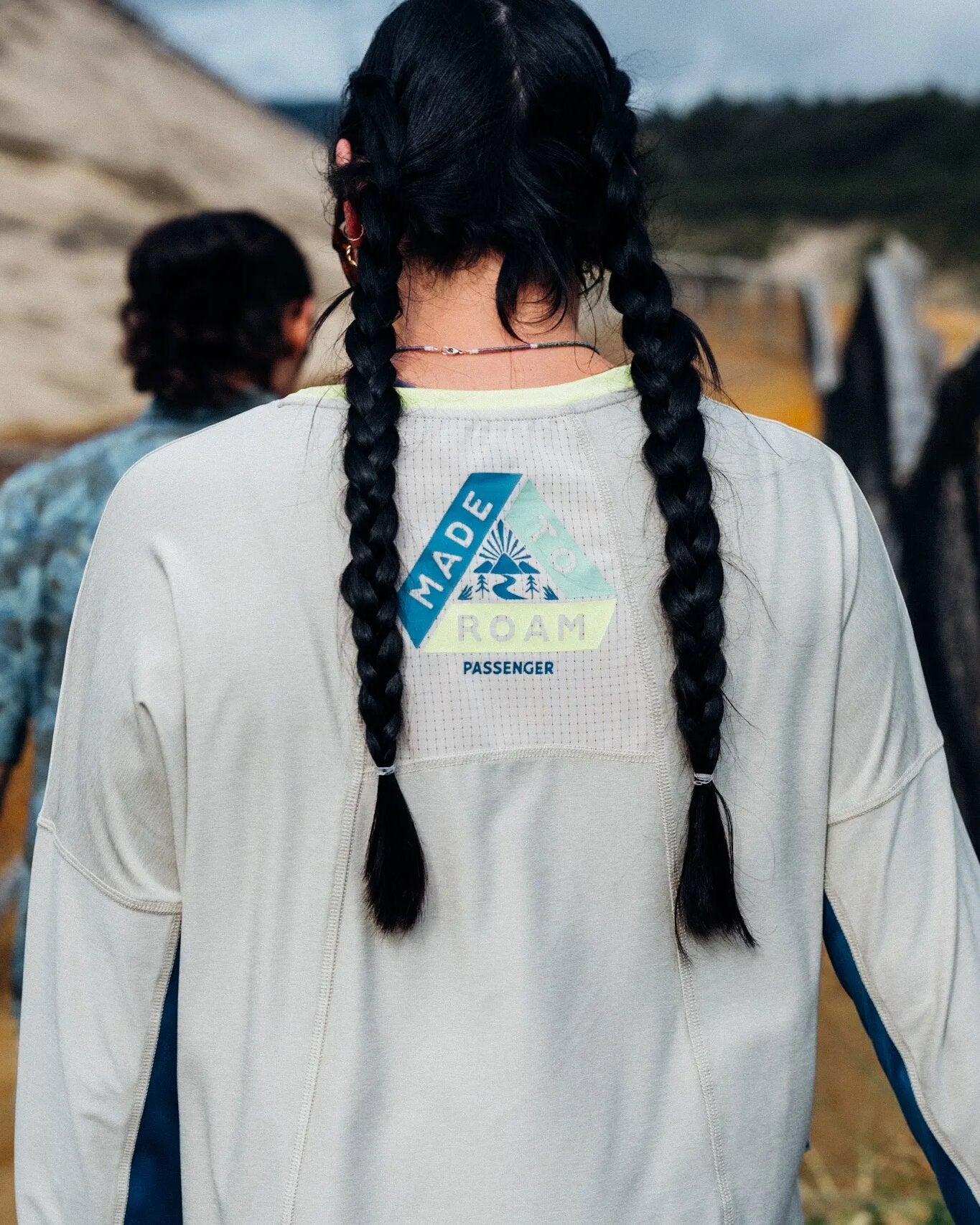 Pacifica Recycled Active LS Top - Birch Marl - Lifestyle