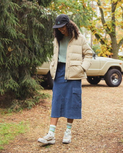 Avian Cord Maxi Skirt - Dark Denim - Lifestyle