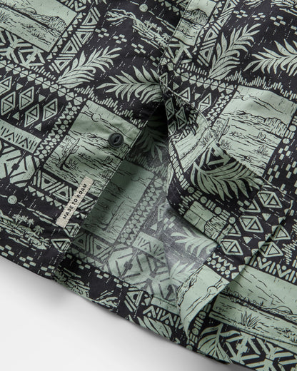 Acreage Shirt - Patchwork Faded Black - Flatlay