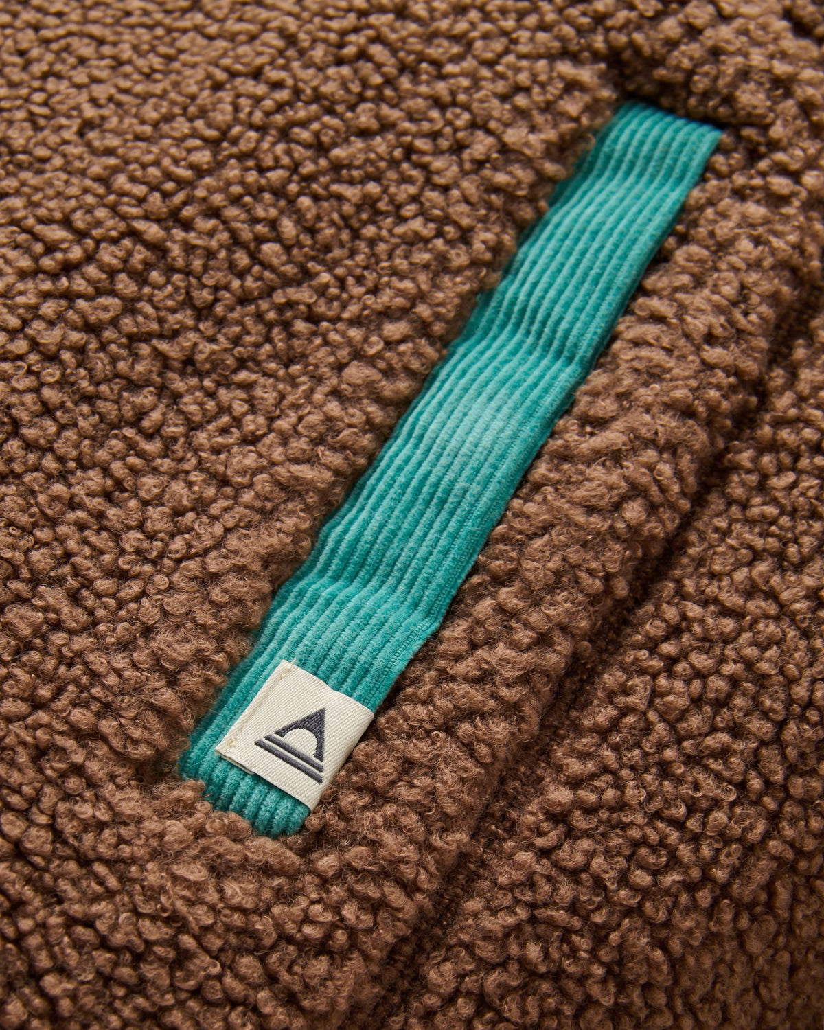 Clover Sherpa Fleece Pullover - Chestnut - Flatlay