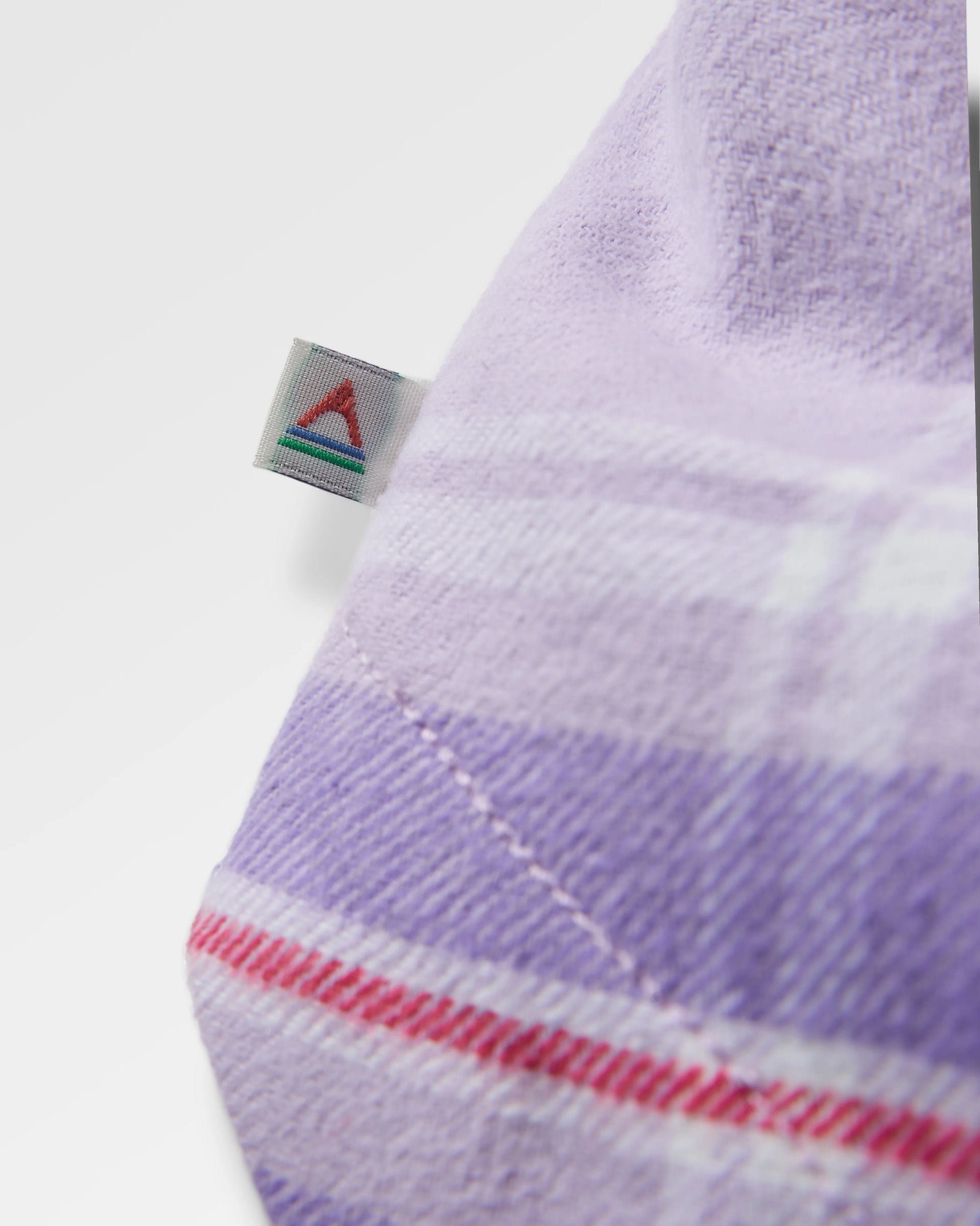 Stella Organic Cotton LS Shirt - Retro Purple Check - Flatlay