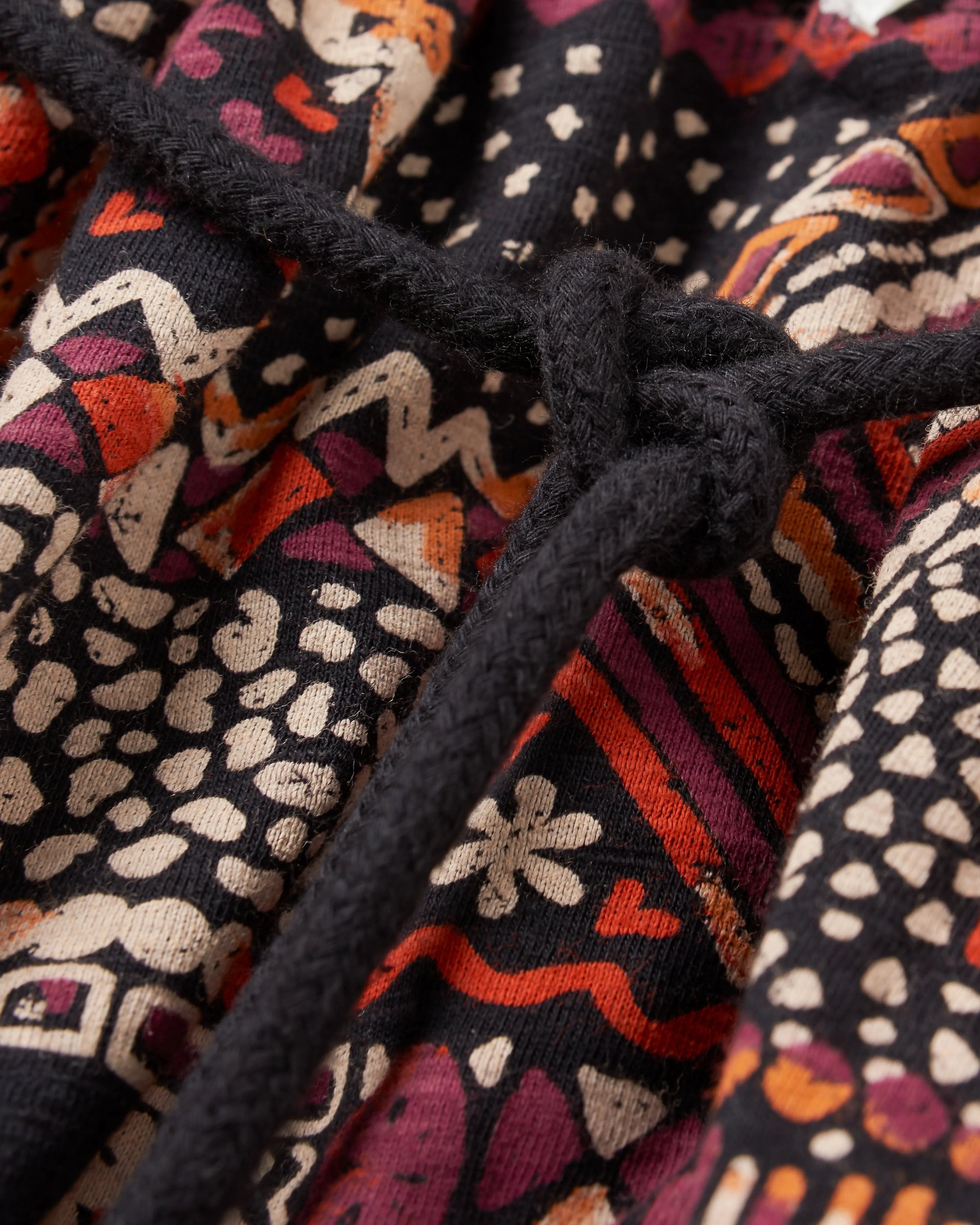 Rivergate Recycled Cotton Dress - Vintage Patchwork Black/Multi - Flatlay