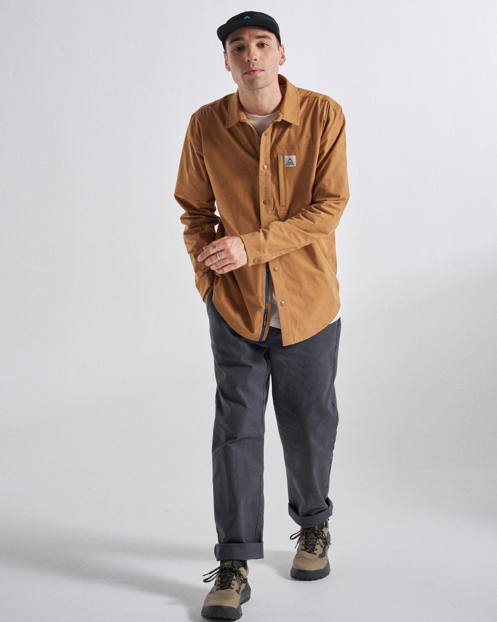 Traveller Stretch Shirt - Coconut - Studio Model
