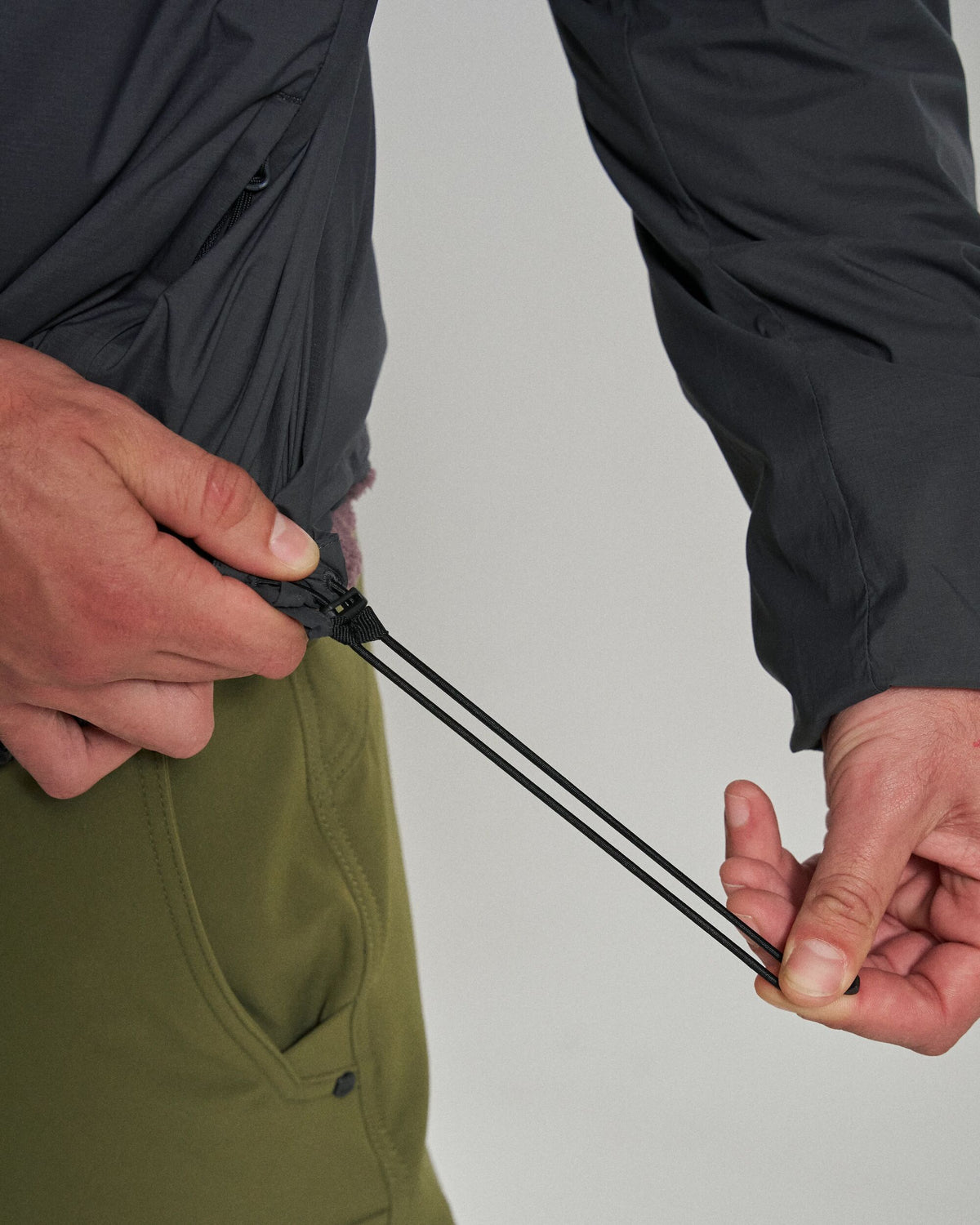 Gusto Windshell Jacket - Faded Black - Studio Model