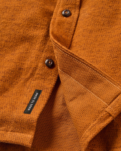 Backcountry Flannel Shirt - Retro Orange - Flatlay